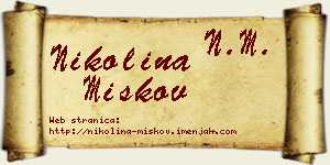Nikolina Miškov vizit kartica